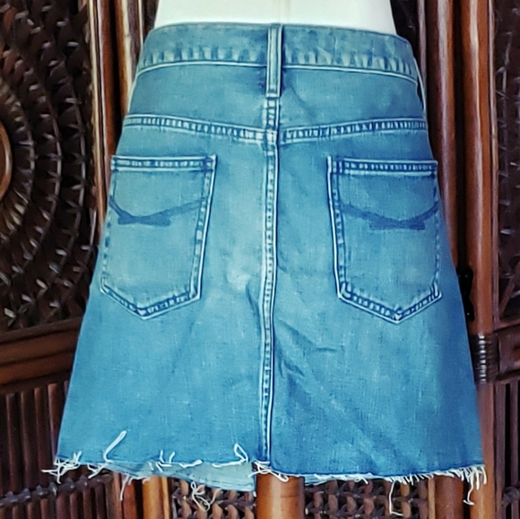 GAP 1969 Miniskirt Stone Wash Denim Jeans Cut-Offs NWT - Picture 2 of 9
